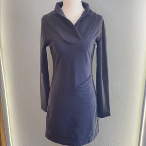 Lole Long Sleeve Mini Sweater Dress- Dark Gray- Women Sz XS